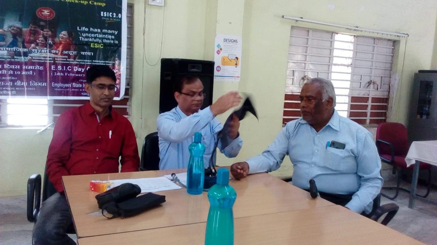 Health check up camp, ESIC day